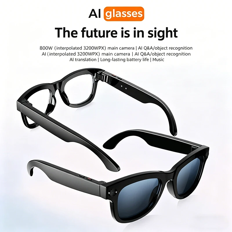 M01 Smart Glasses Music Playback Photo Capture Object Recognition Recording Video Recording AI Translation and Call Handling