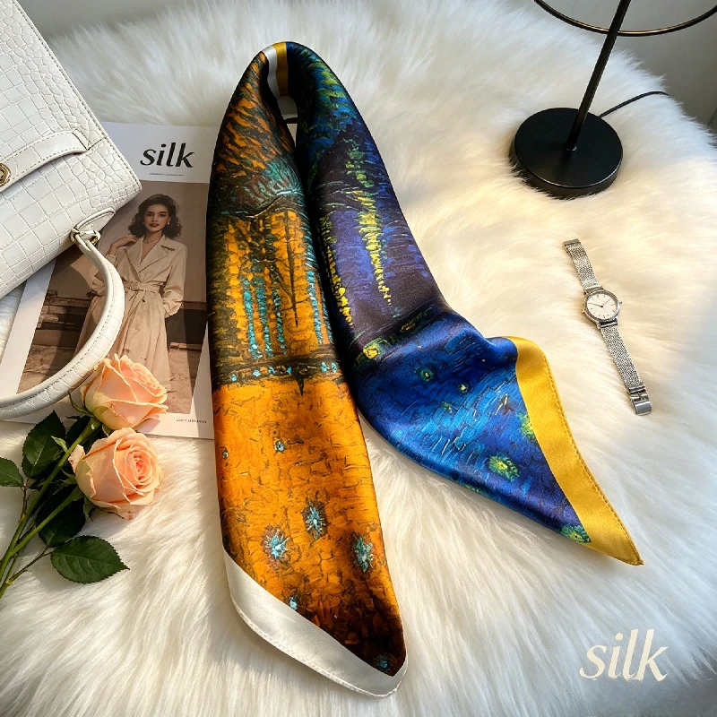 2026 New Summer Splicing Two-color Oil Painting Alternating Day and Night 53 * 53 Mulberry Silk Silk Silk Scarf Square Scarf
2026 New Summer Splicing Two-color Oil Painting Alternating Day and Night 53 * 53 Mulberry Silk Silk Silk Scarf Square Scarf