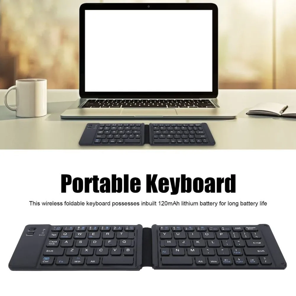 Mini Wireless Folding Keyboard Slim Design Lightweight Bluetooth Keyboard Universal Rechargeable Foldable Keyboard Notebook
Mini Wireless Folding Keyboard Slim Design Lightweight Bluetooth Keyboard Universal Rechargeable Foldable Keyboard Notebook