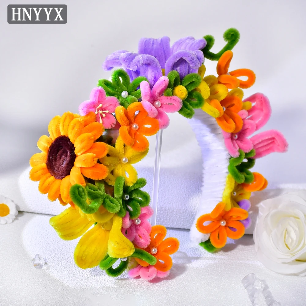 HNYYX Colorful Twist Stick Headband Chinese Style Headdress With Flower Decoration Cute 3D Headpiece Hanfu Hair Accessories A366
HNYYX Colorful Twist Stick Headband Chinese Style Headdress With Flower Decoration Cute 3D Headpiece Hanfu Hair Accessories A366