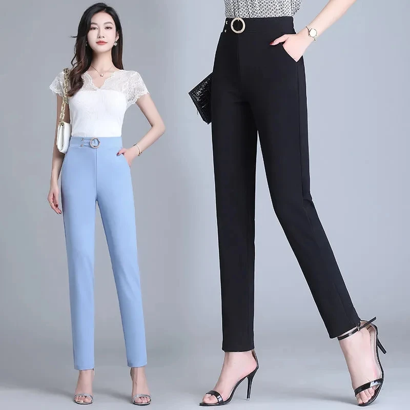 2023 New Elegant Fashion Elastic High Waist Trousers Women New Office Lady Commute All-match Solid Pockets Casual Suit Pants 3XL
2023 New Elegant Fashion Elastic High Waist Trousers Women New Office Lady Commute All-match Solid Pockets Casual Suit Pants 3XL