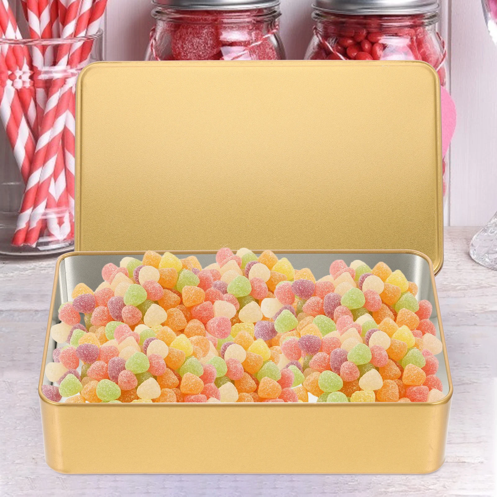 3pcs Rectangular Tin With Lid Small Tinplate Storage Box For Candy Snacks Wedding Favors Gift Earrings Rings Dustproof Sealing
3pcs Rectangular Tin With Lid Small Tinplate Storage Box For Candy Snacks Wedding Favors Gift Earrings Rings Dustproof Sealing