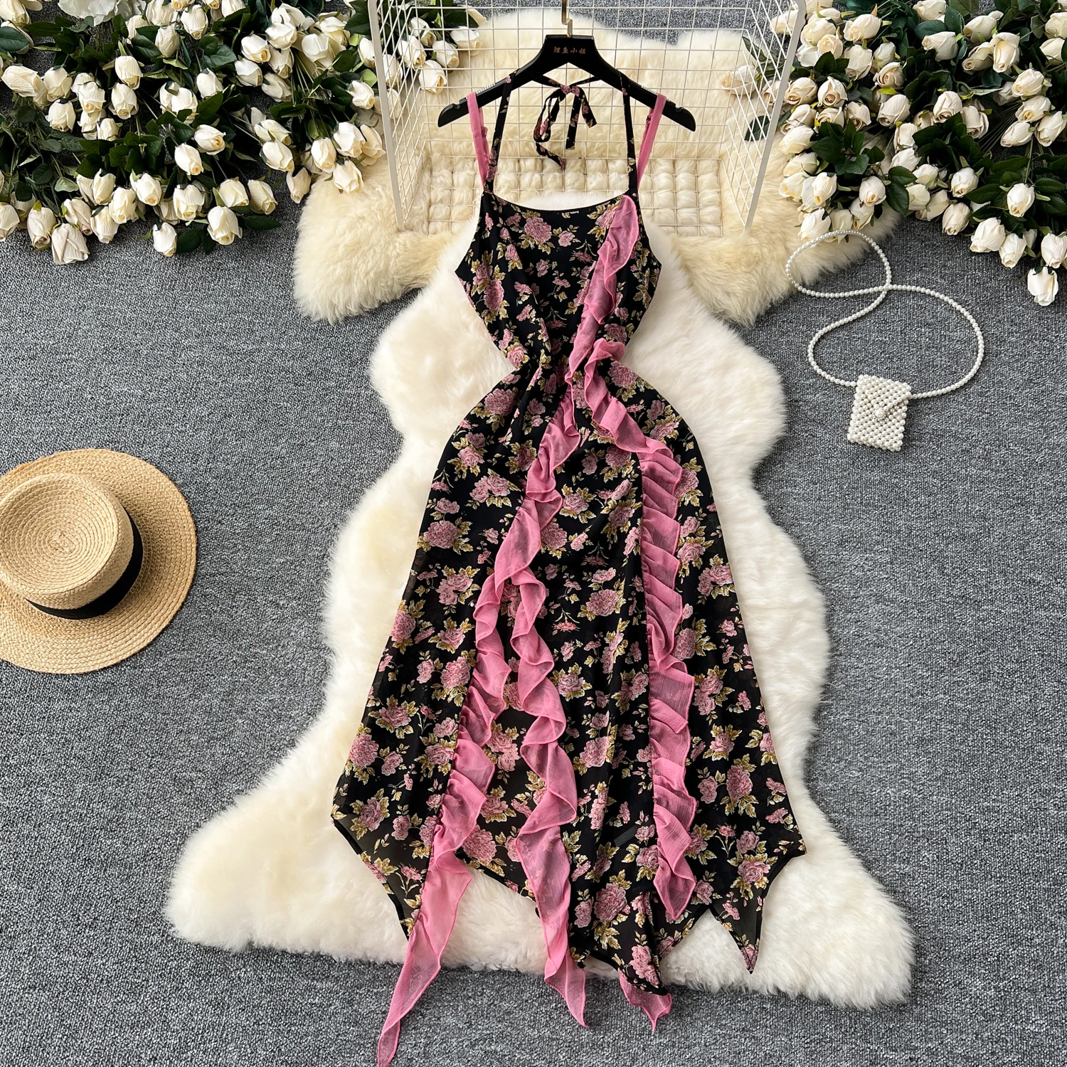 Sexy Off Shoulder ruffle PATCHWORK Halter split Dress Chic Vintage Evening Party Club Women Chic summer dresses
Sexy Off Shoulder ruffle PATCHWORK Halter split Dress Chic Vintage Evening Party Club Women Chic summer dresses