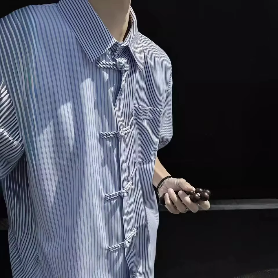 New Striped Shirt Men's Summer New Loose High Street Trend Button Niche Short-sleeved
New Striped Shirt Men's Summer New Loose High Street Trend Button Niche Short-sleeved