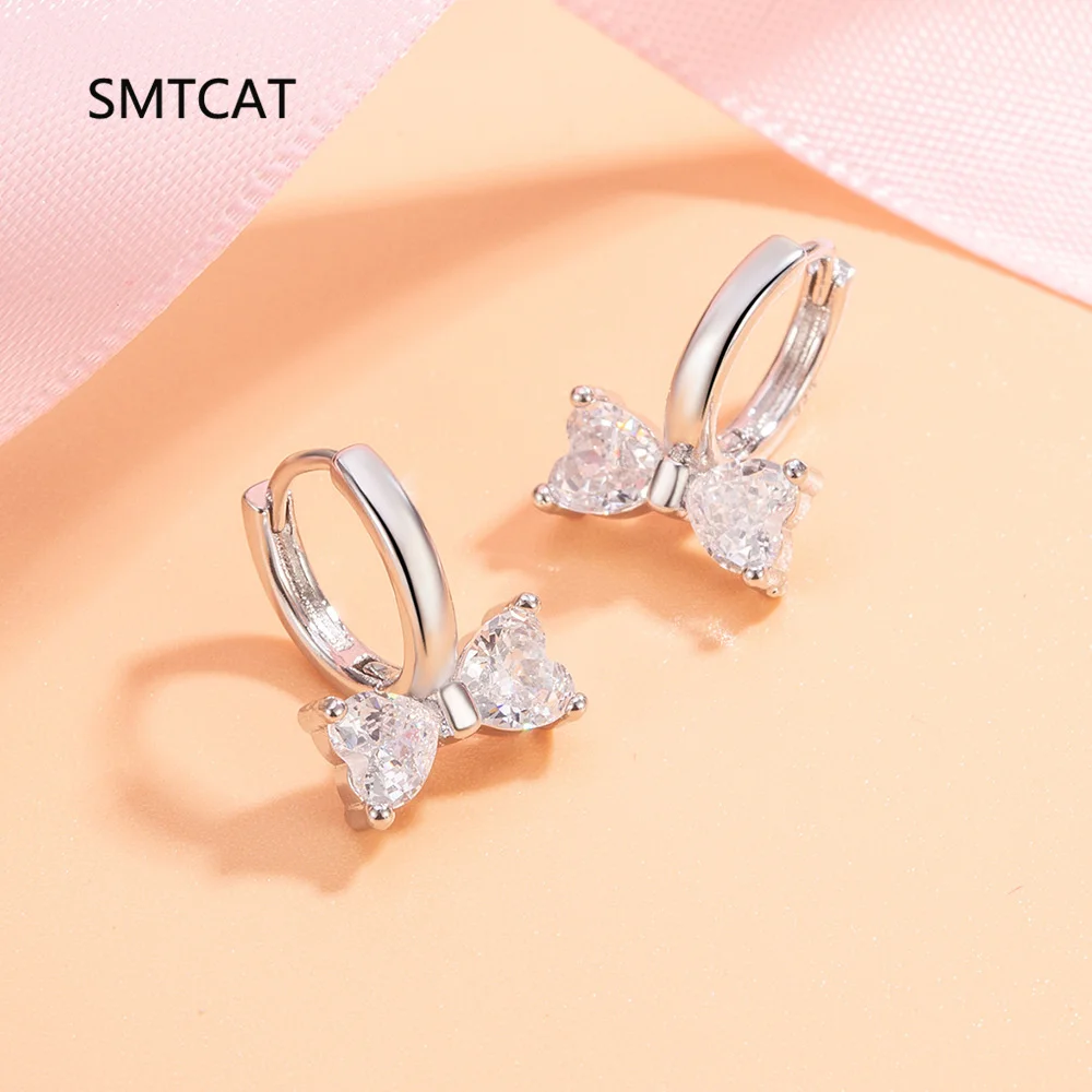 925 Sterling Silver Shine Zircon Sweet Cute Bow Hoop Earrings for Women Fashion Classic Charm Bowknot Loop Party Jewelry Gift
925 Sterling Silver Shine Zircon Sweet Cute Bow Hoop Earrings for Women Fashion Classic Charm Bowknot Loop Party Jewelry Gift
