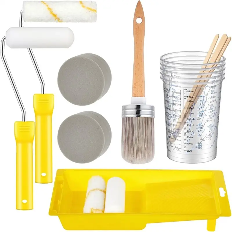 Набор для покраски мебели L60A - 18 предметов: кисти и валики с губкой, поддоном, стаканом и палочкой для смешивания
Набор для покраски мебели L60A - 18 предметов: кисти и валики с губкой, поддоном, стаканом и палочкой для смешивания