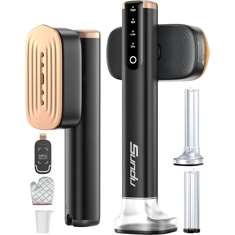 Portable Garment Steamer with Dual Water Tanks 180 ml and 100 ml for Travel and Home Use 15s Fast Heat-up 24 g/min Strong Steam
Portable Garment Steamer with Dual Water Tanks 180 ml and 100 ml for Travel and Home Use 15s Fast Heat-up 24 g/min Strong Steam