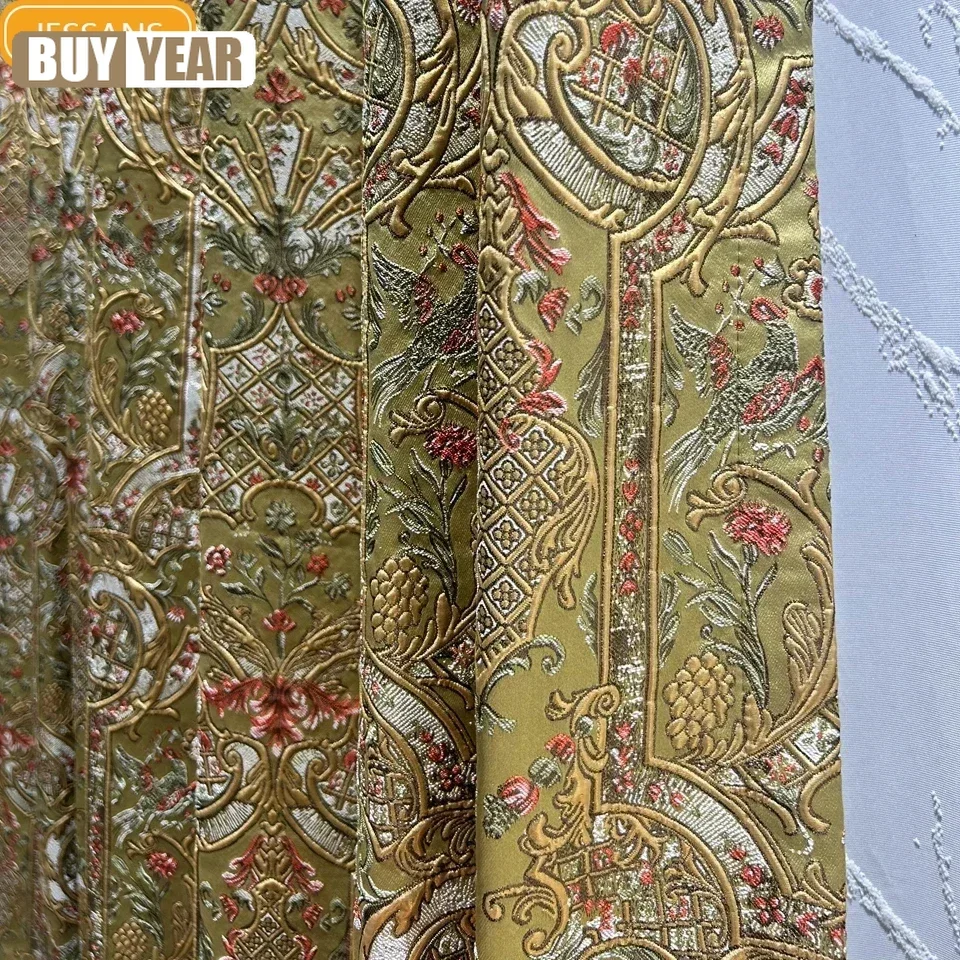 Custom Embossed Gold Jacquard Thickened Blackout Curtains For Living Room Bedroom French Window Balcony Window Villa
Custom Embossed Gold Jacquard Thickened Blackout Curtains For Living Room Bedroom French Window Balcony Window Villa