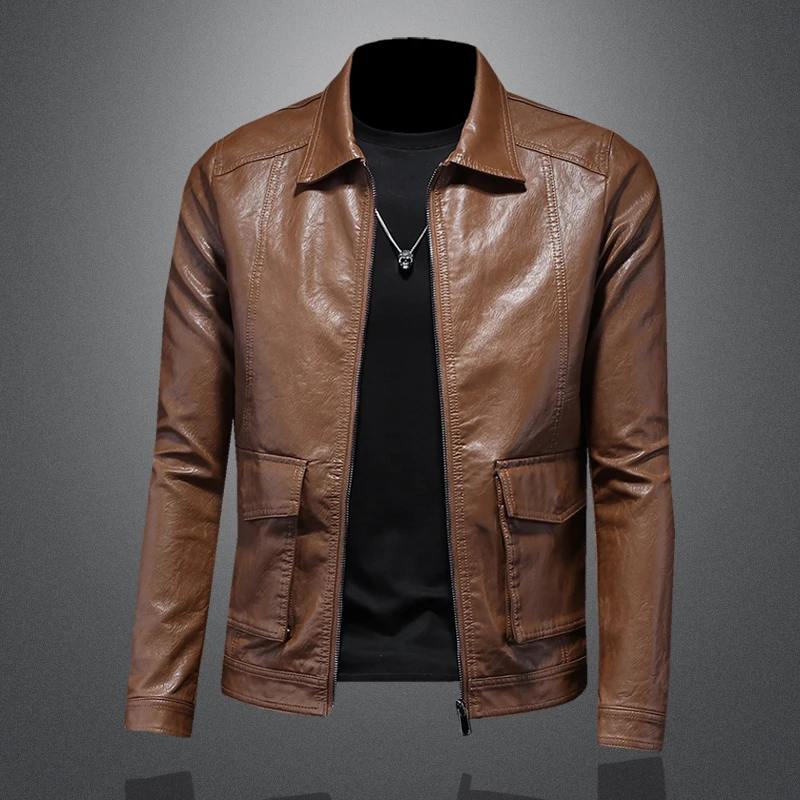 2024 autumn and winter new men's lapel motorcycle leather jacket fashionable slim fit leather jacket
2024 autumn and winter new men's lapel motorcycle leather jacket fashionable slim fit leather jacket