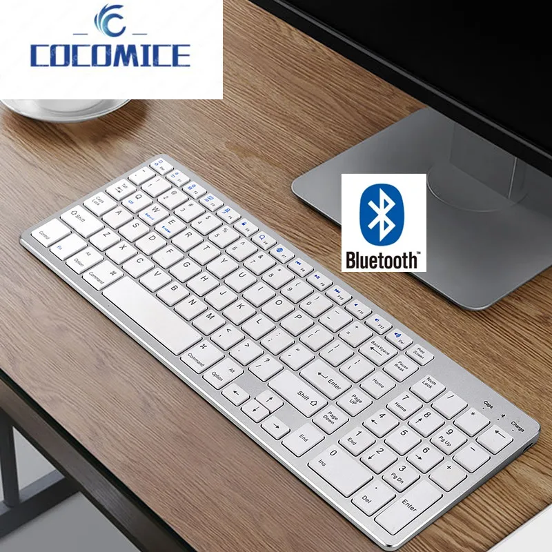 Bluetooth Keyboard Rechargeable Portable BT Wireless Keyboard with Number Pad Full Size Design for Laptop Desktop PC Tablet
Bluetooth Keyboard Rechargeable Portable BT Wireless Keyboard with Number Pad Full Size Design for Laptop Desktop PC Tablet