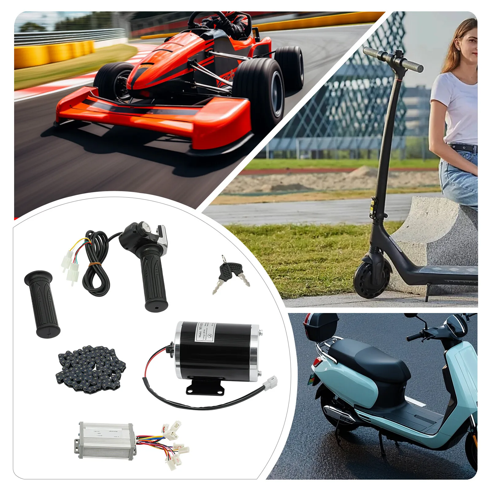 48V 1000W Brush Motor Controller Conversion Kit with LED Display for Scooters, Modified Bikes, Beach Bikes, Go-karts, and Electric Motorbikes
48V 1000W Brush Motor Controller Conversion Kit with LED Display for Scooters, Modified Bikes, Beach Bikes, Go-karts, and Electric Motorbikes