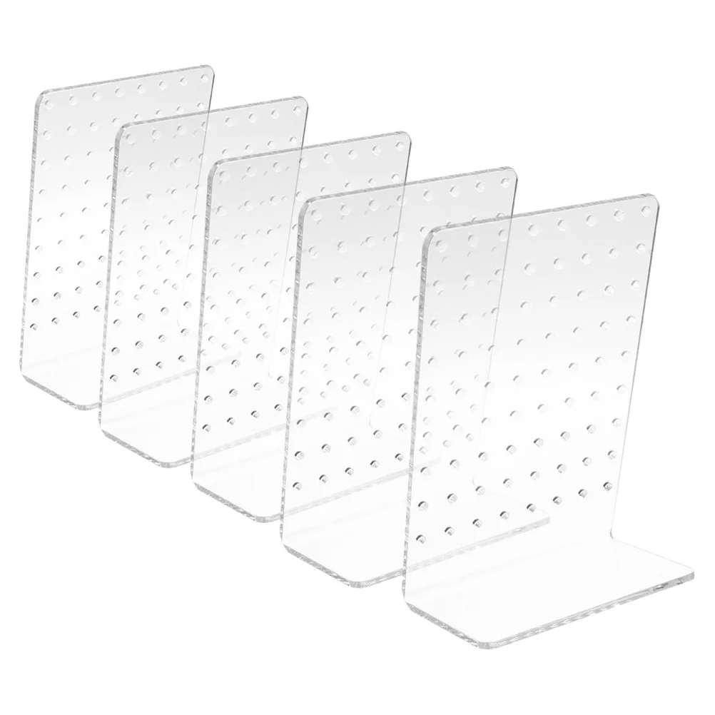 5pcs L-Shaped Acrylic Earring 72 Holes Display Rack For Ear Studs Earrings Desktop Jewelry Holder Storage Solution For Home
5pcs L-Shaped Acrylic Earring 72 Holes Display Rack For Ear Studs Earrings Desktop Jewelry Holder Storage Solution For Home