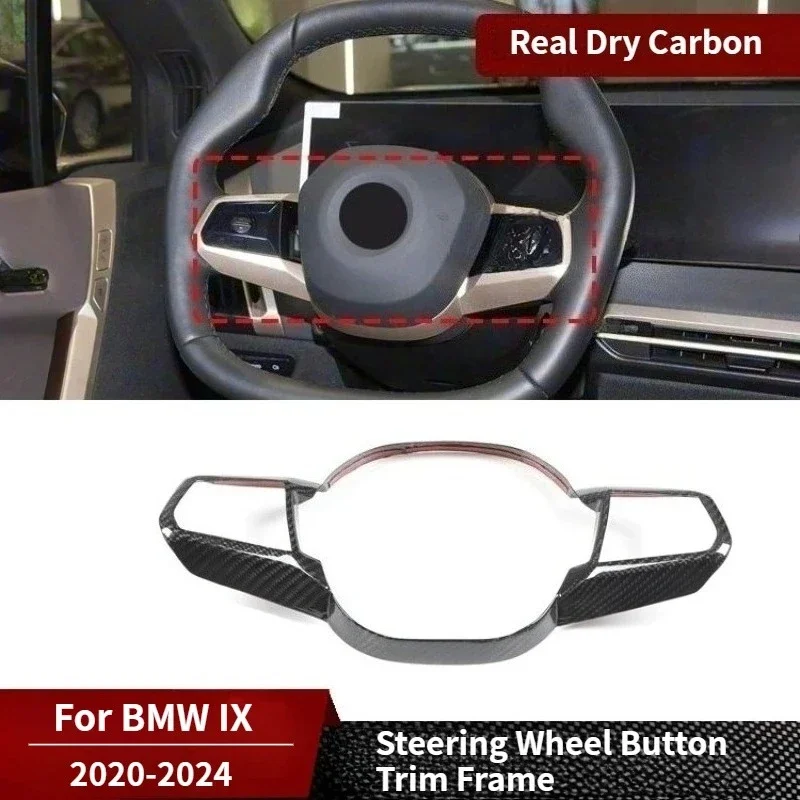 For BMW iX Real Dry Carbon Fiber 20-25 Interior Steering Wheel Button Trim Cover panel Frame Decoration Modification Accessories
For BMW iX Real Dry Carbon Fiber 20-25 Interior Steering Wheel Button Trim Cover panel Frame Decoration Modification Accessories