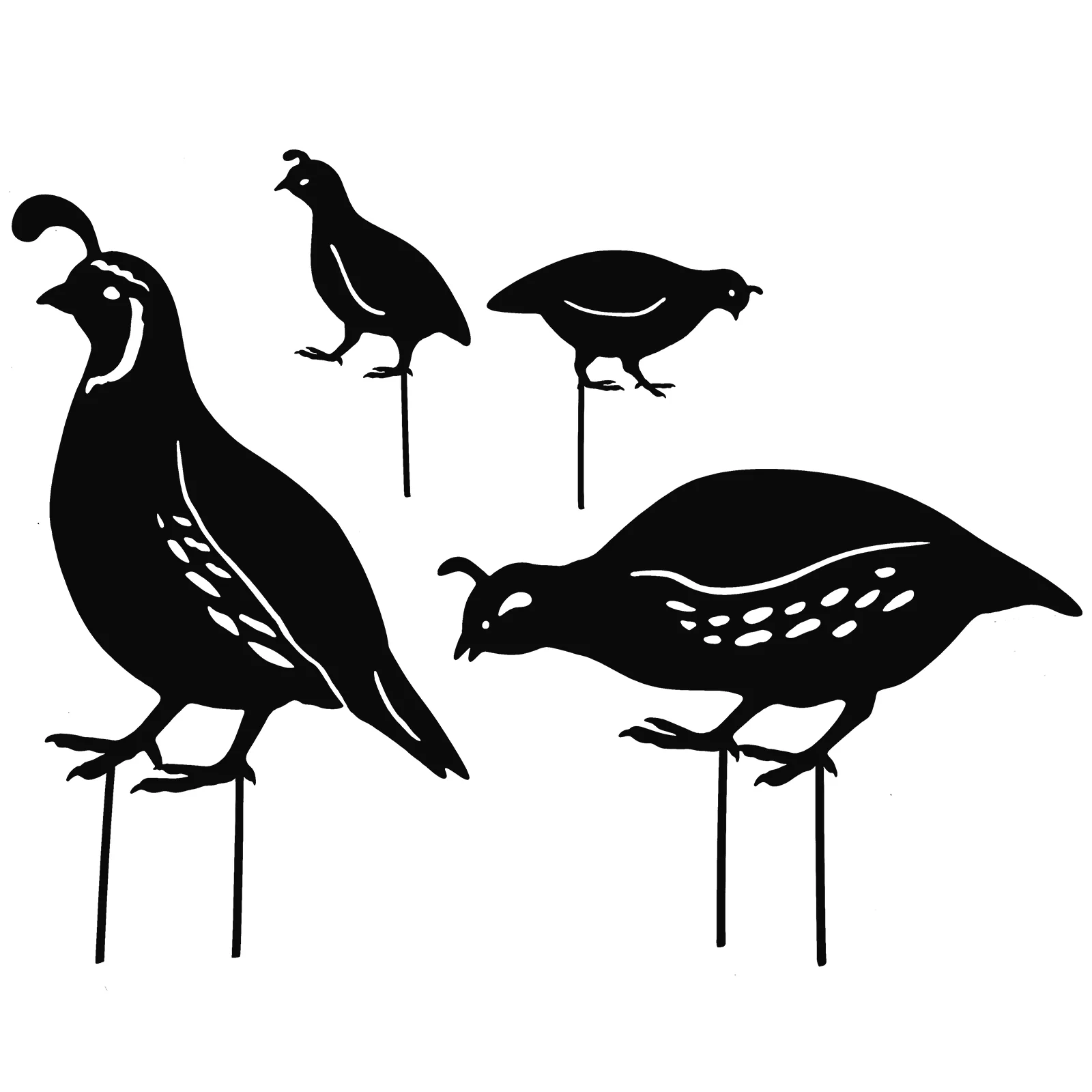 4 Pcs Quail Wrought Iron Ornaments Metal Outdoor Decoration Kit Plants Bird Lawn Garden for Yard
4 Pcs Quail Wrought Iron Ornaments Metal Outdoor Decoration Kit Plants Bird Lawn Garden for Yard