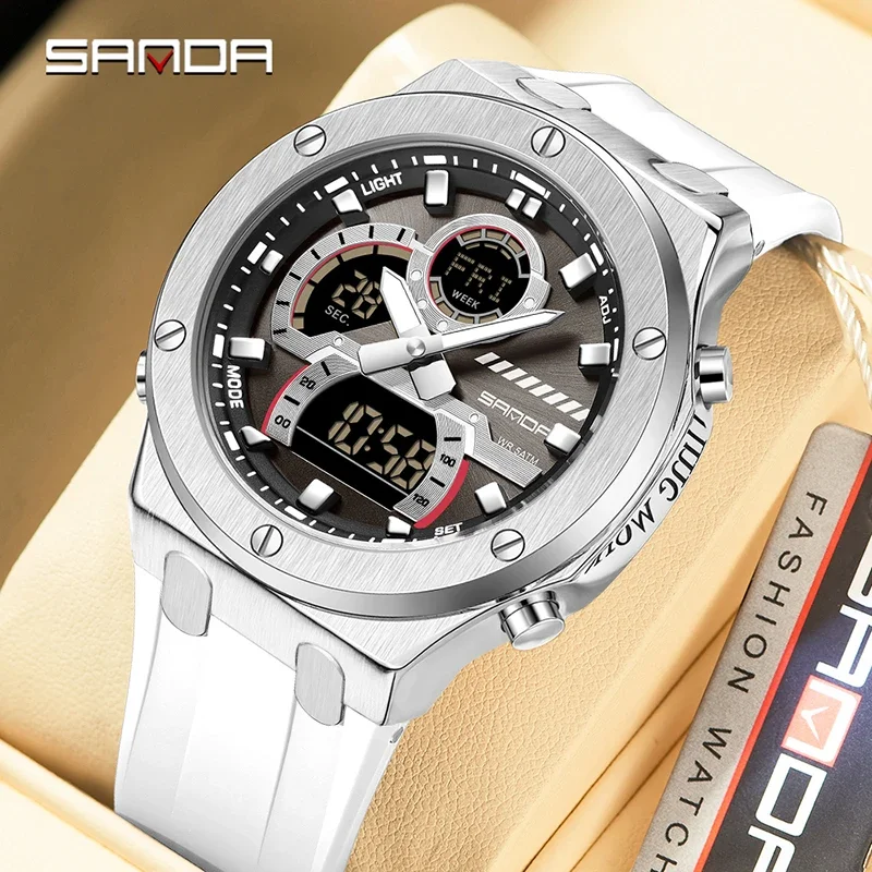 SANDA модные военные спортивные мужские часы на открытом воздухе многофункциональные водонепроницаемые светодиодные электронные кварцевые наручные часы с двойным дисплеем
SANDA модные военные спортивные мужские часы на открытом воздухе многофункциональные водонепроницаемые светодиодные электронные кварцевые наручные часы с двойным дисплеем