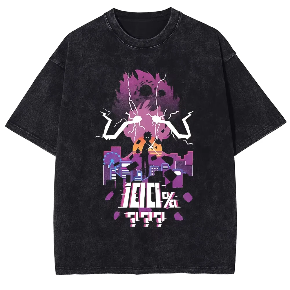 Mob Psycho Anime Pattern Printed T-shirt Men's Water Wash Vintage Black T-shirt Original Sleeve Cotton Short Sleeve Top Gym
Mob Psycho Anime Pattern Printed T-shirt Men's Water Wash Vintage Black T-shirt Original Sleeve Cotton Short Sleeve Top Gym