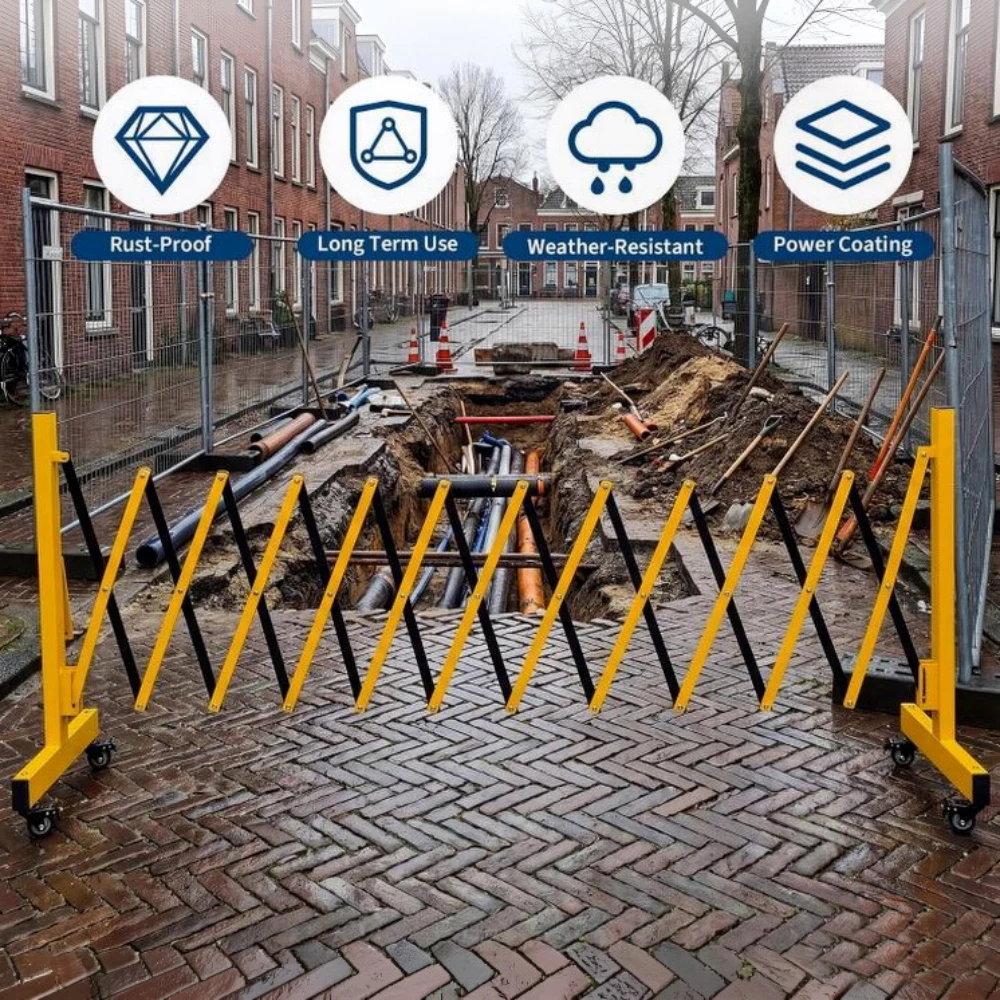 11FT Metal Expandable Mobile Barricade,Industrial Folding Security Gate Driveway Gate, Retractable Retractable Gate Outdoor,Folding Safety Barricade with Casters
11FT Metal Expandable Mobile Barricade,Industrial Folding Security Gate Driveway Gate, Retractable Retractable Gate Outdoor,Folding Safety Barricade with Casters