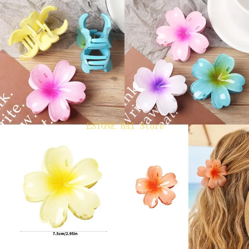 49MF Summer Vacation Floral Hair Clip With Gradual Design For Beach Parties
49MF Summer Vacation Floral Hair Clip With Gradual Design For Beach Parties