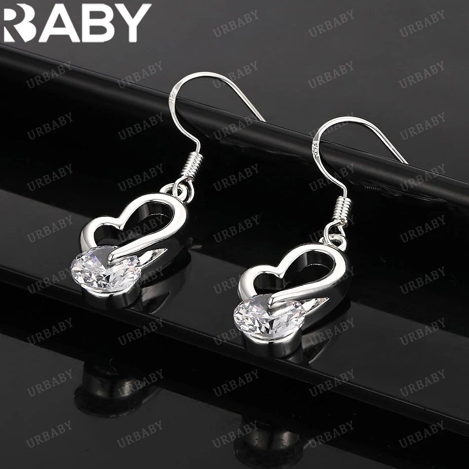 URBABY 925 Sterling Silver Earrings Zircon Love Drop Earrings For Women Jewelry Fashion Party and Daily Wear
URBABY 925 Sterling Silver Earrings Zircon Love Drop Earrings For Women Jewelry Fashion Party and Daily Wear