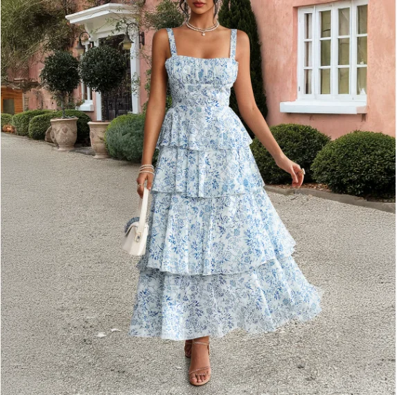 Fashion Summer Dress 2025 Sexy Casual floral dress square neck camisole dress high waisted A-line casual women's vacation dress
Fashion Summer Dress 2025 Sexy Casual floral dress square neck camisole dress high waisted A-line casual women's vacation dress