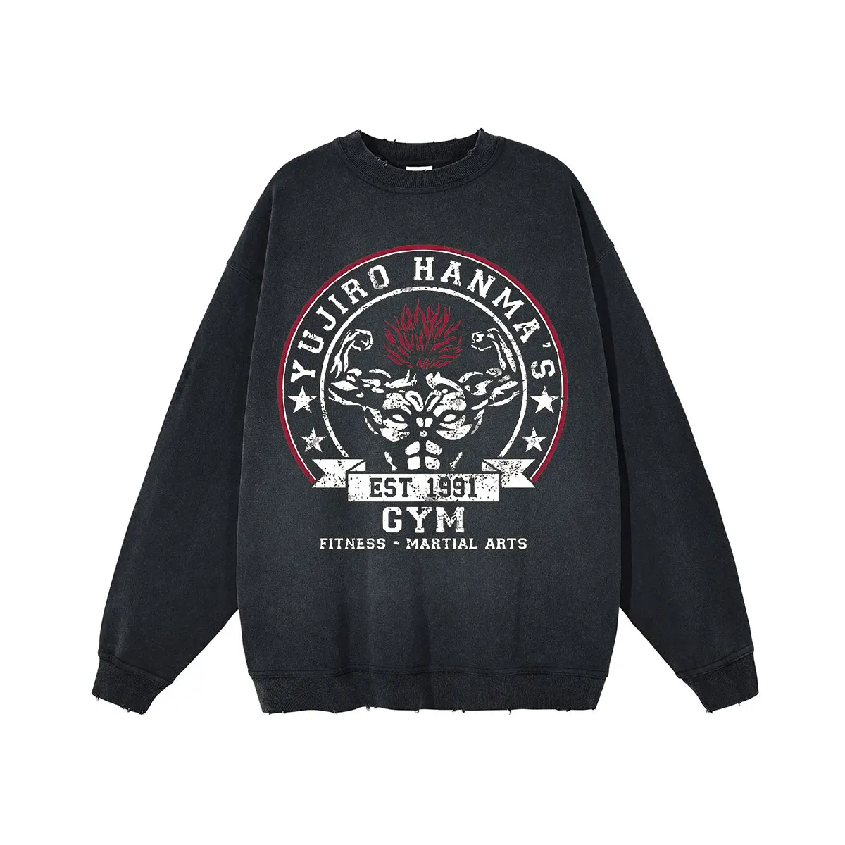 Anime Baki Printed Loose Retro Sweatshirts Round Neck Long Sleeves Washed Couple's Tops American Hip Hop Unisex Bottom Shirts
Anime Baki Printed Loose Retro Sweatshirts Round Neck Long Sleeves Washed Couple's Tops American Hip Hop Unisex Bottom Shirts