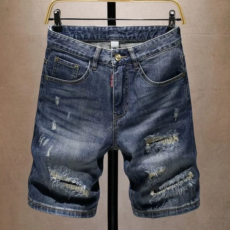 Summer New Fashion Trendy American Vintage Ripped Straight Leg Jeans Men's Casual Loose Sporty High Quality Denim Shorts
Summer New Fashion Trendy American Vintage Ripped Straight Leg Jeans Men's Casual Loose Sporty High Quality Denim Shorts