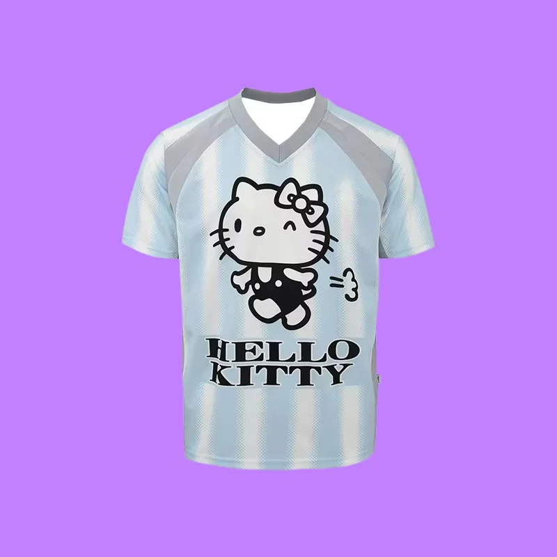 MOTO-2025 Hello Kitty футбольный костюм женская футболка спортивный повседневный топ новый стиль
MOTO-2025 Hello Kitty футбольный костюм женская футболка спортивный повседневный топ новый стиль