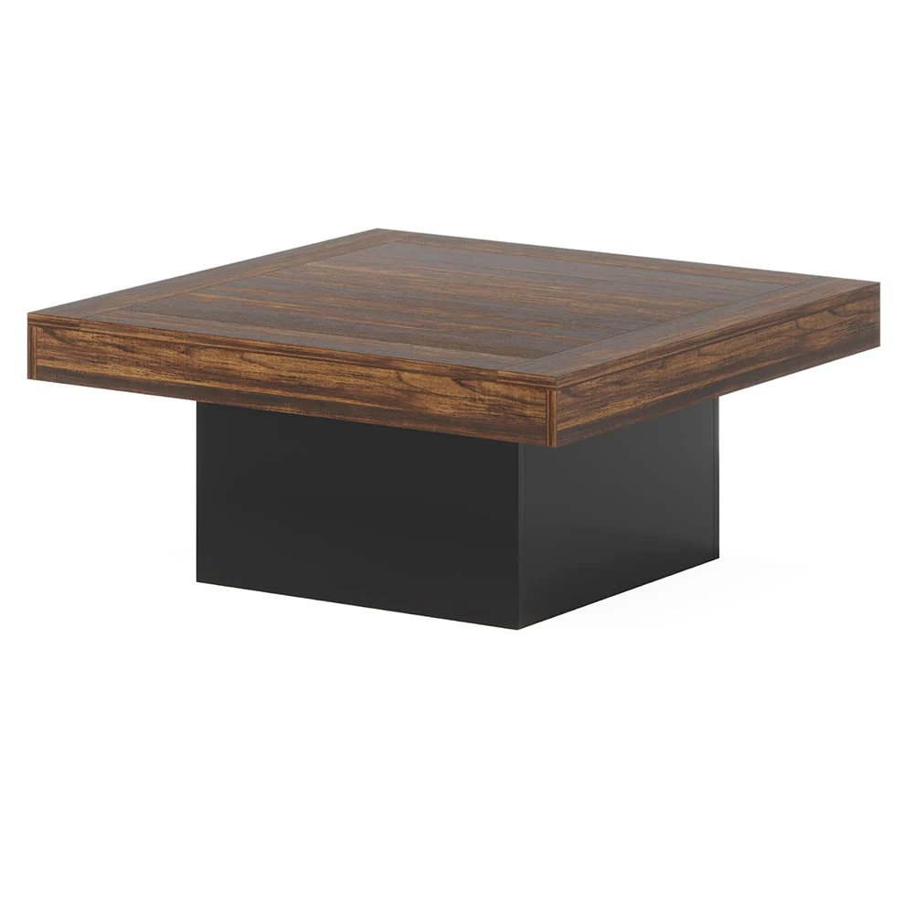 -For Luxury Modern Style Rectangular Coffee Table for Home Living Room Center Table with Lighting&