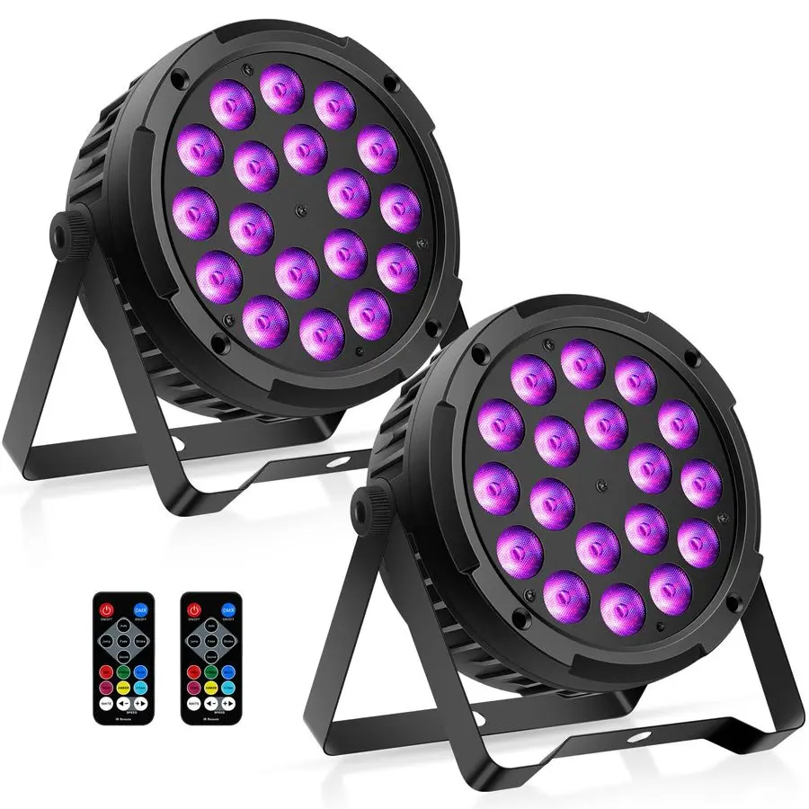 Stage Par Can Lights 72W RGBW 4IN1 Color Changing Remote DMX Control for DJ Party Planner Uplights for Event Wedding Club Band T
Stage Par Can Lights 72W RGBW 4IN1 Color Changing Remote DMX Control for DJ Party Planner Uplights for Event Wedding Club Band T