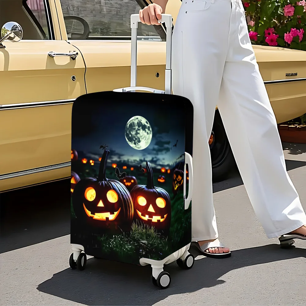 1PC Halloween Pumpkin and Moon Print Luggage Cover for luggage sizes 18-32 inches; dust and elastic travel accessories to effect
1PC Halloween Pumpkin and Moon Print Luggage Cover for luggage sizes 18-32 inches; dust and elastic travel accessories to effect
