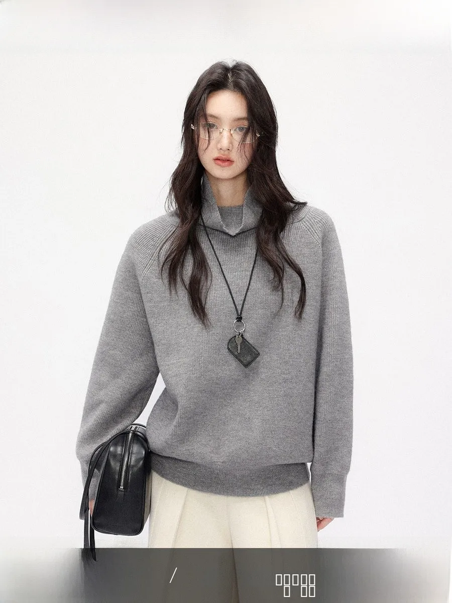 Уютный женский вязаный свитер оверсайз с высоким воротником, свободного кроя, теплый, с длинными рукавами, для зимы
Уютный женский вязаный свитер оверсайз с высоким воротником, свободного кроя, теплый, с длинными рукавами, для зимы