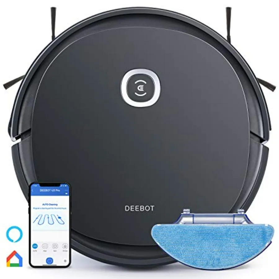 Robot vacuum cleaner for pet hair removal, tangle-free brush 800ml dustbin, black, 2-in-1 vacuum and mop with no-go zones, voic
Robot vacuum cleaner for pet hair removal, tangle-free brush 800ml dustbin, black, 2-in-1 vacuum and mop with no-go zones, voic