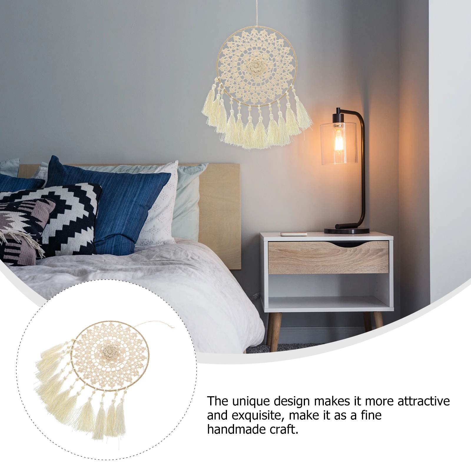 Dream Catcher Decoration Catchers Tassel Artificial Dreamcatcher Pure Cotton Thread
Dream Catcher Decoration Catchers Tassel Artificial Dreamcatcher Pure Cotton Thread
