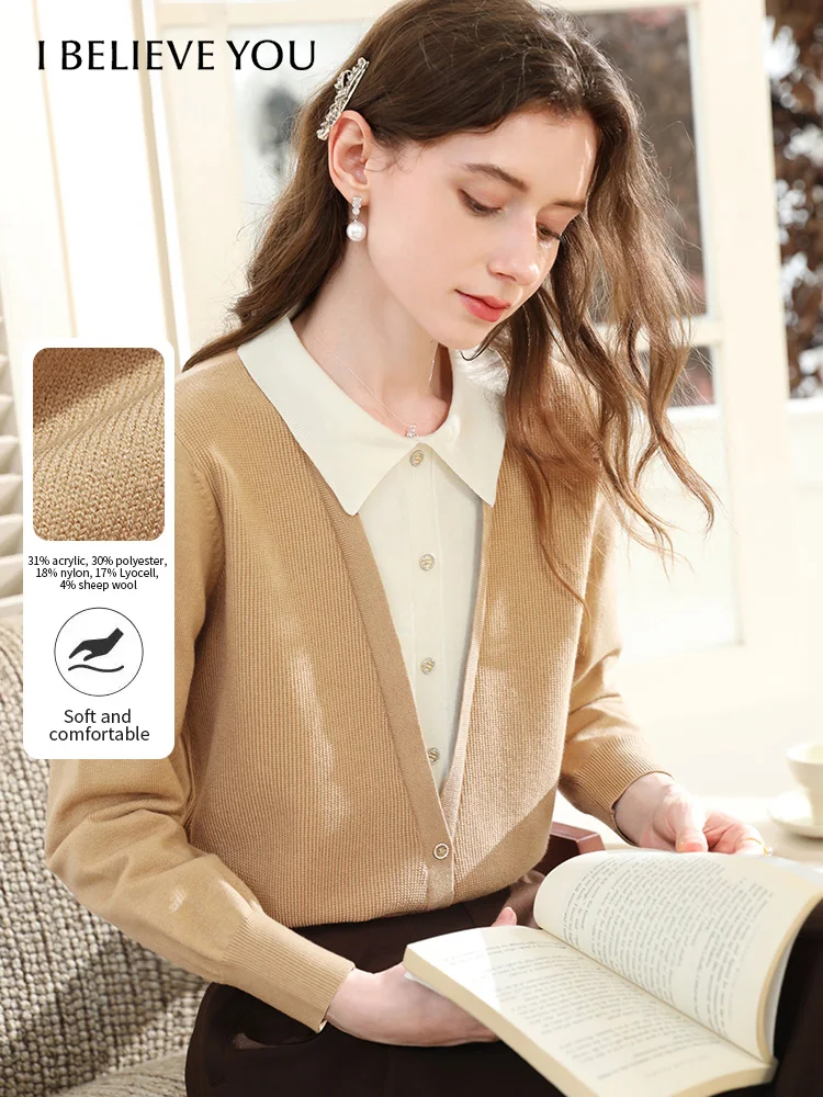 I BELIEVE YOU шерстяной вязаный свитер из двух предметов с лацканами для женщин, осень-зима, элегантный пуловер, однобортные топы 2254146079
I BELIEVE YOU шерстяной вязаный свитер из двух предметов с лацканами для женщин, осень-зима, элегантный пуловер, однобортные топы 2254146079