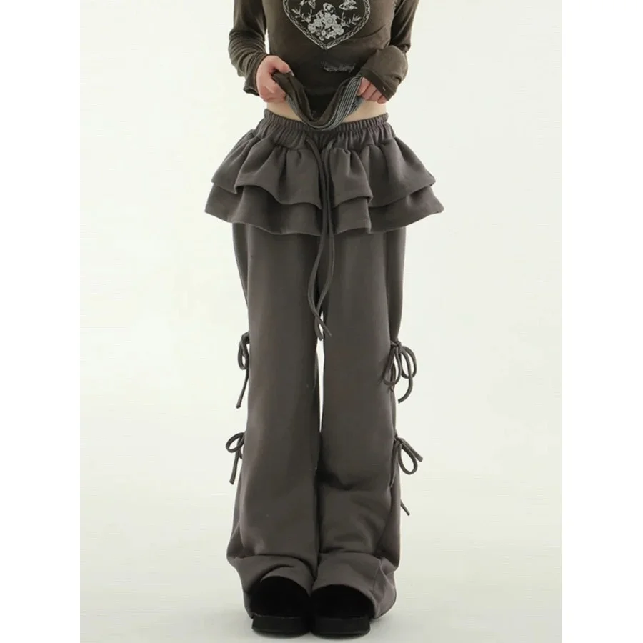 Sweet Lace Hem Wide Leg Pants Casual Trousers Belted Tie Waist Spring New Style Korean Style Floral Print Casual Wear
Sweet Lace Hem Wide Leg Pants Casual Trousers Belted Tie Waist Spring New Style Korean Style Floral Print Casual Wear