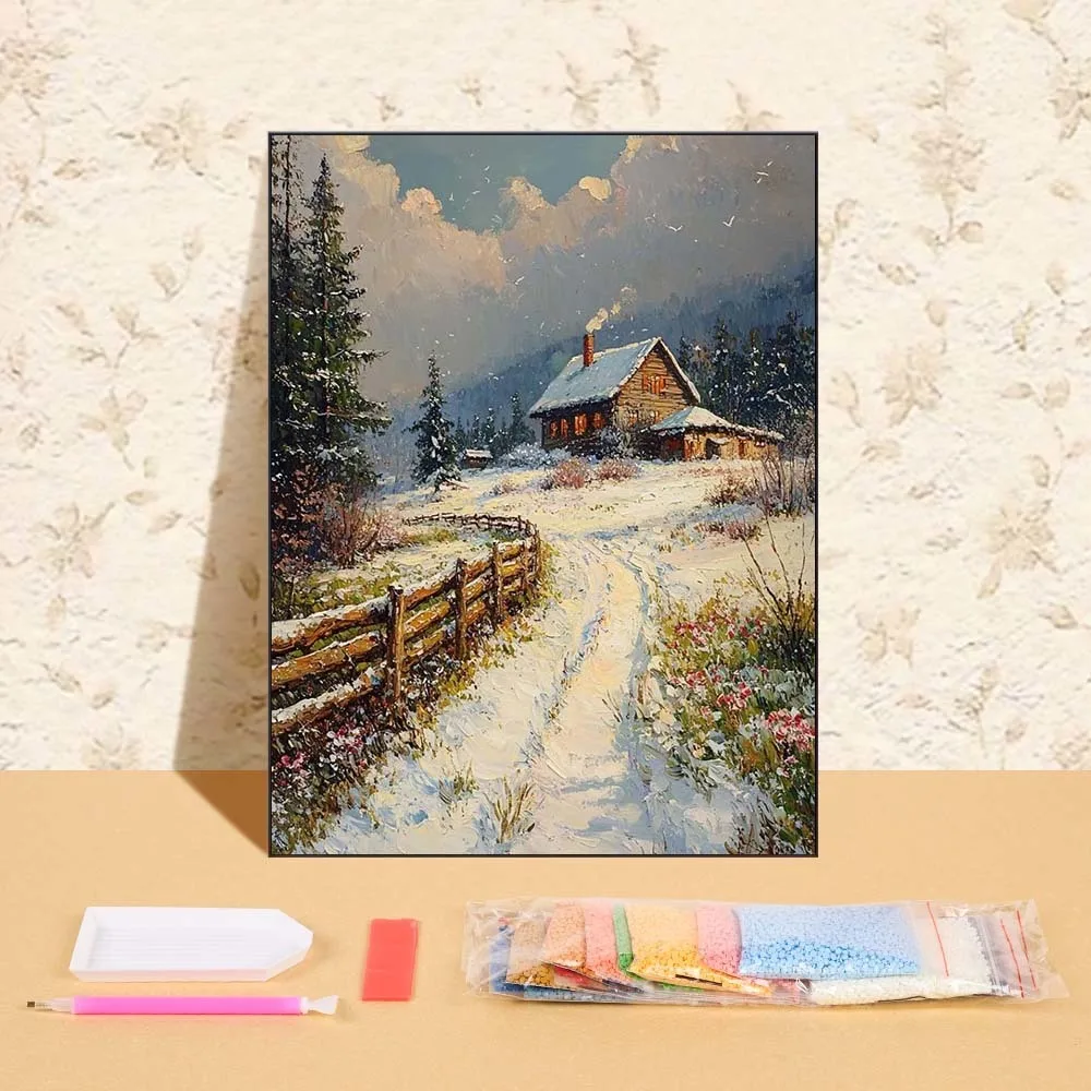 Diamond Painting Winter Landscape Full Diamond Mosaic 5D DIY Cross Stitch Kits Snow House Diamond Art Home Decor Without Frame
Diamond Painting Winter Landscape Full Diamond Mosaic 5D DIY Cross Stitch Kits Snow House Diamond Art Home Decor Without Frame