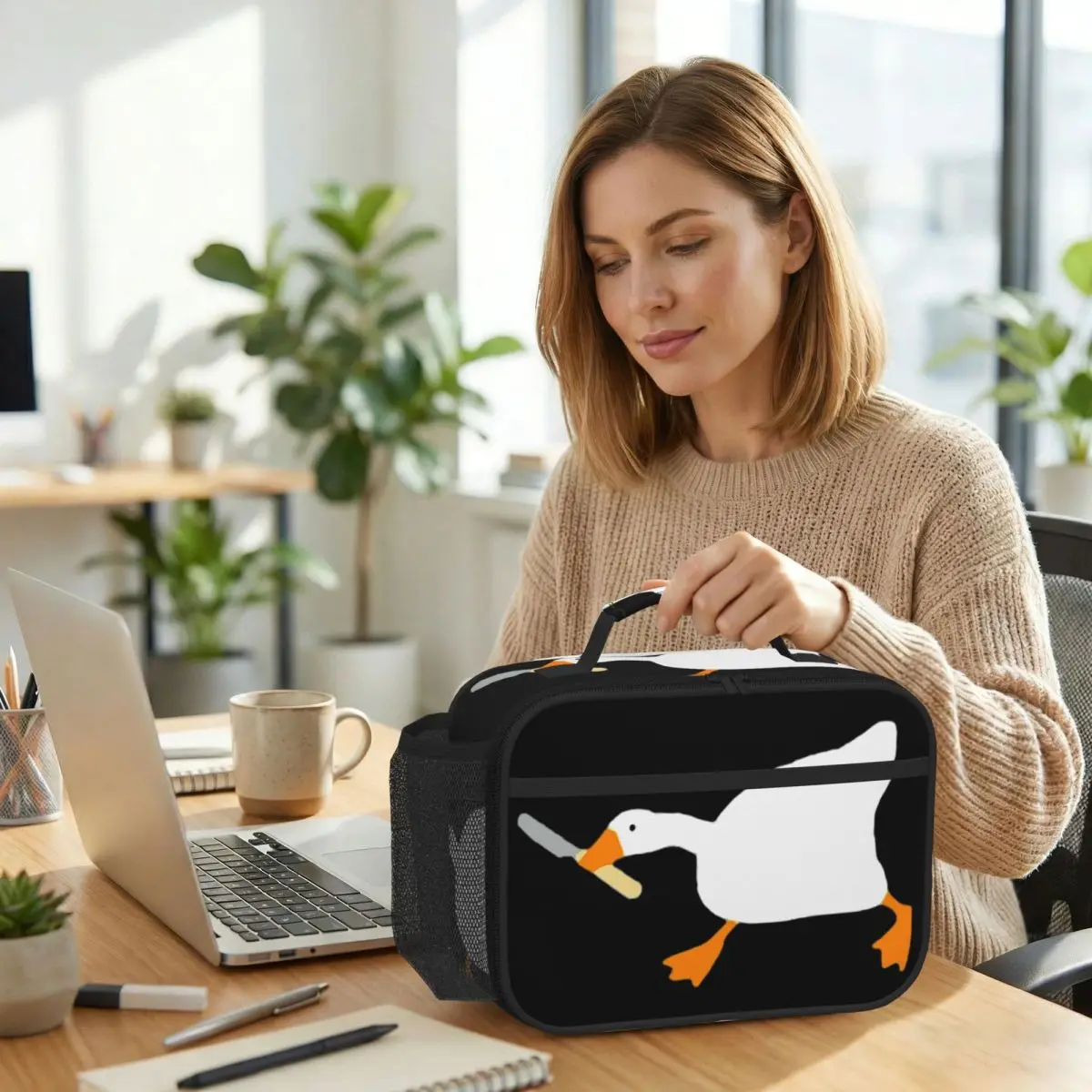 Goose With Knife - Peace Was Never An Option Insulated Lunch Bag for Women Office Cooler Thermal Food Box Tote Lunch Boxes
Goose With Knife - Peace Was Never An Option Insulated Lunch Bag for Women Office Cooler Thermal Food Box Tote Lunch Boxes