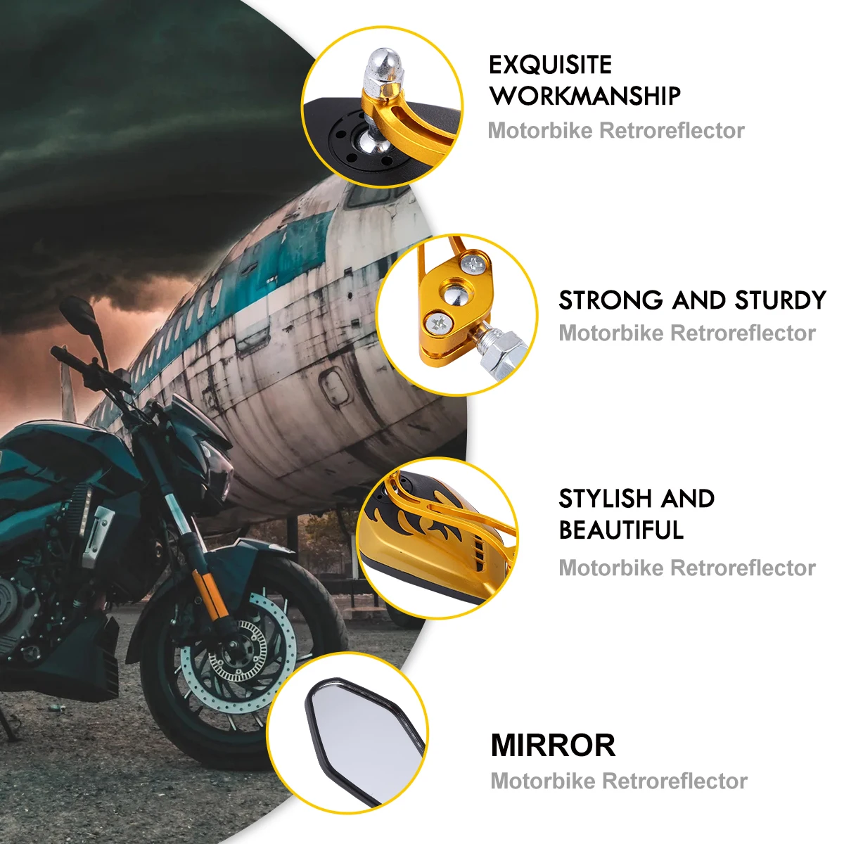 1 Pair Motorcycle Rearview Mirror 360° Rotated Adjustable Super Mirror For Bikes Cruisers Atvs Utvs Blue
1 Pair Motorcycle Rearview Mirror 360° Rotated Adjustable Super Mirror For Bikes Cruisers Atvs Utvs Blue
