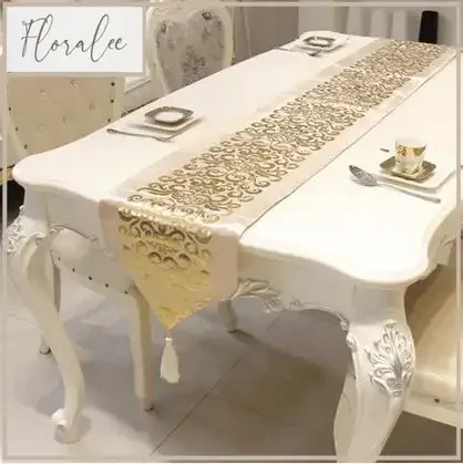 New European Luxury Velvet Gilded Table Runner Tablecloth Embroidered Gloden Table Runners Table Flag Dinner Mats Home Textile
New European Luxury Velvet Gilded Table Runner Tablecloth Embroidered Gloden Table Runners Table Flag Dinner Mats Home Textile