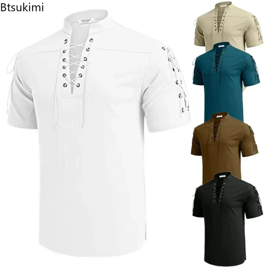 2025 Men's Summer V-neck Shirt Solid Short-Sleeved T-shirt Cotton and Linen Men's Loose T-shirt Shirt Male Breathable Tops Tees
2025 Men's Summer V-neck Shirt Solid Short-Sleeved T-shirt Cotton and Linen Men's Loose T-shirt Shirt Male Breathable Tops Tees