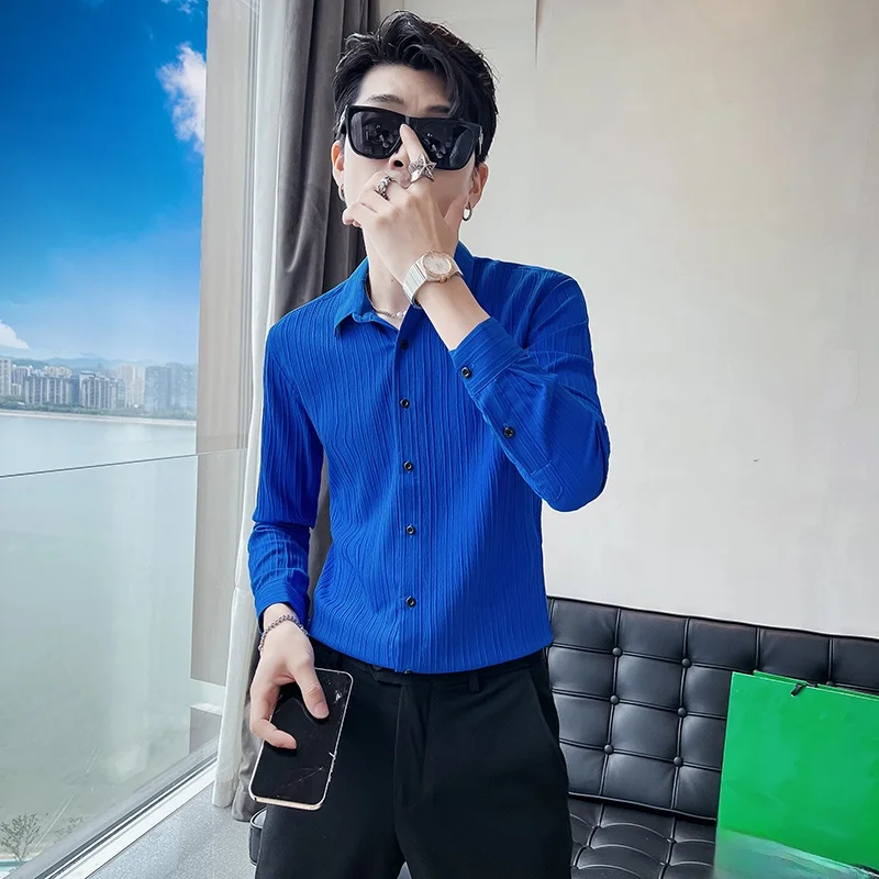 Slim Fit Striped Long Sleeve Shirt Trendy Urban Style Youth Fashionable Collared Shirt Autumn New Arrival Male Apparel
Slim Fit Striped Long Sleeve Shirt Trendy Urban Style Youth Fashionable Collared Shirt Autumn New Arrival Male Apparel
