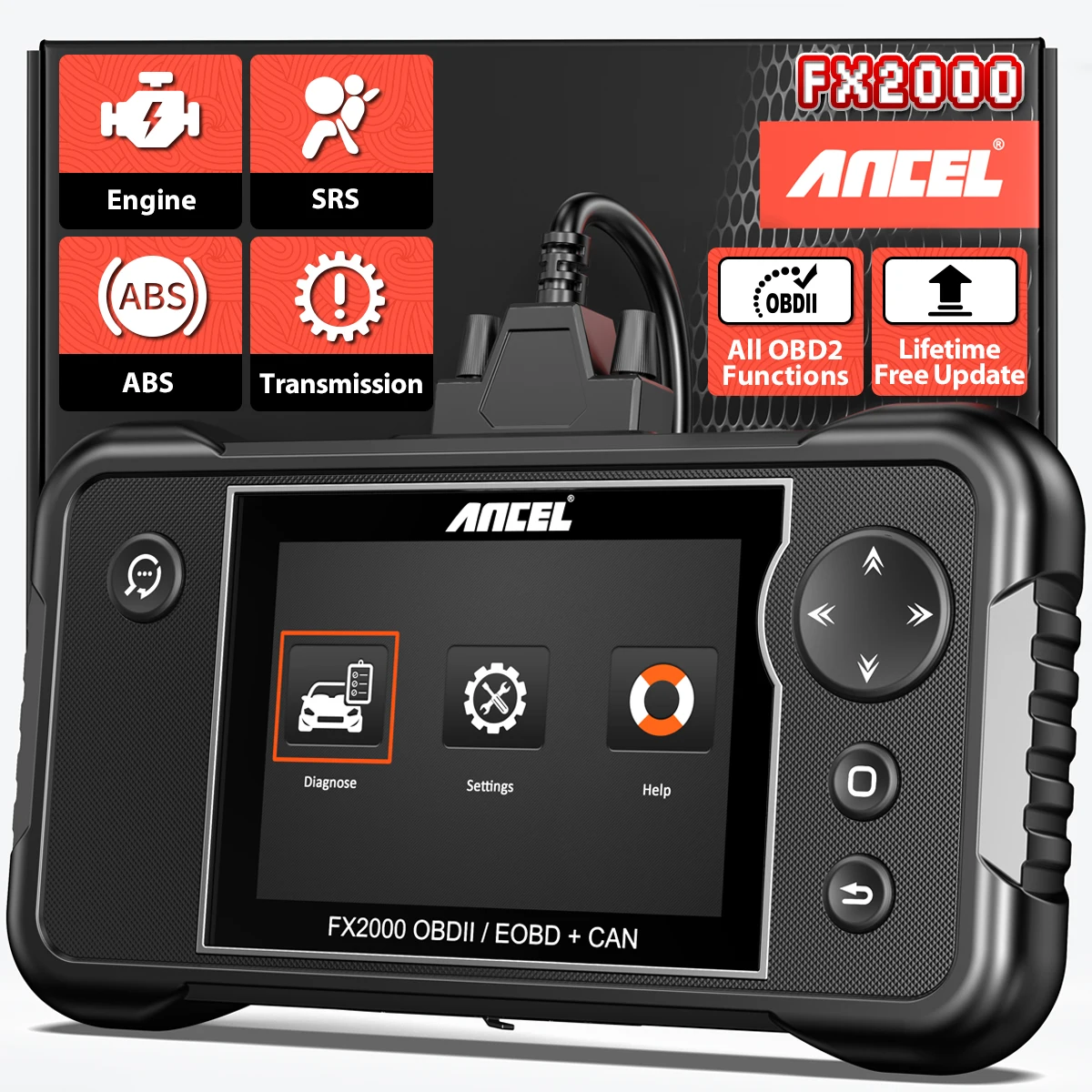 2025 ANCEL OBDII Scanner ABS SRS Transmission Airbag Enhanced 4 Systems Diagnosis Check Engine Turn off Engine Car Code Reader
2025 ANCEL OBDII Scanner ABS SRS Transmission Airbag Enhanced 4 Systems Diagnosis Check Engine Turn off Engine Car Code Reader