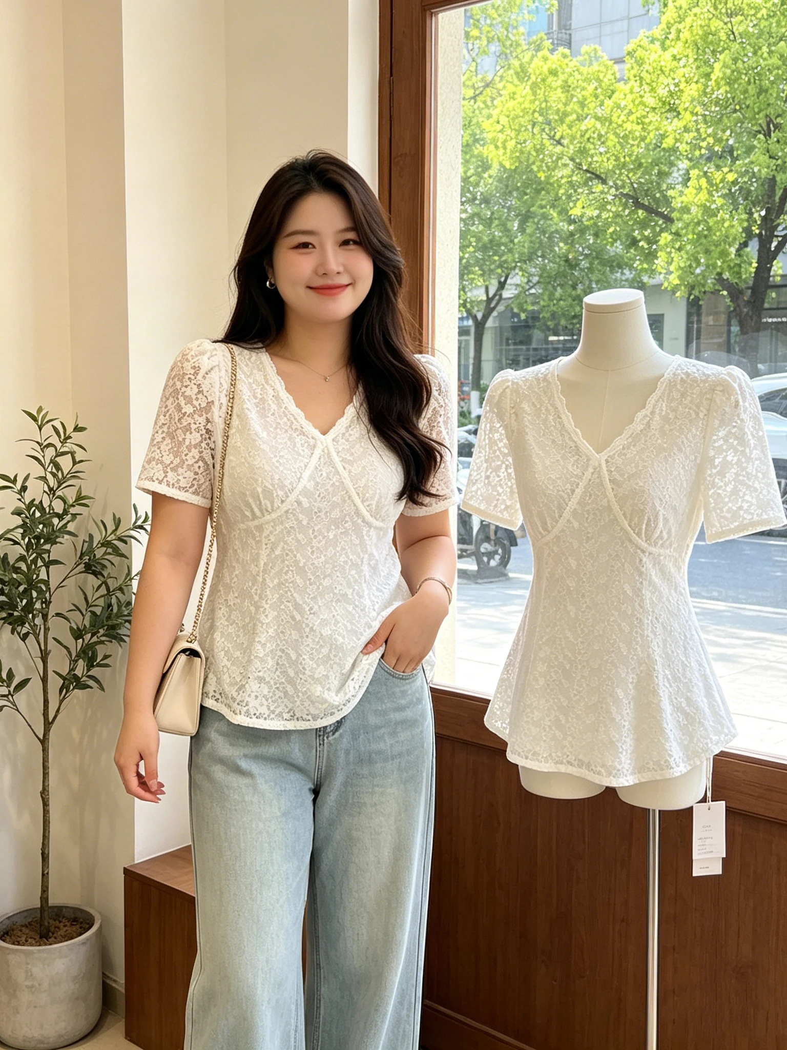plus Size Women's Shirt Hollow out V-Neck Slimming Waist Design Summer Fashion Gentle Style Short Sleeve Casual Top
plus Size Women's Shirt Hollow out V-Neck Slimming Waist Design Summer Fashion Gentle Style Short Sleeve Casual Top