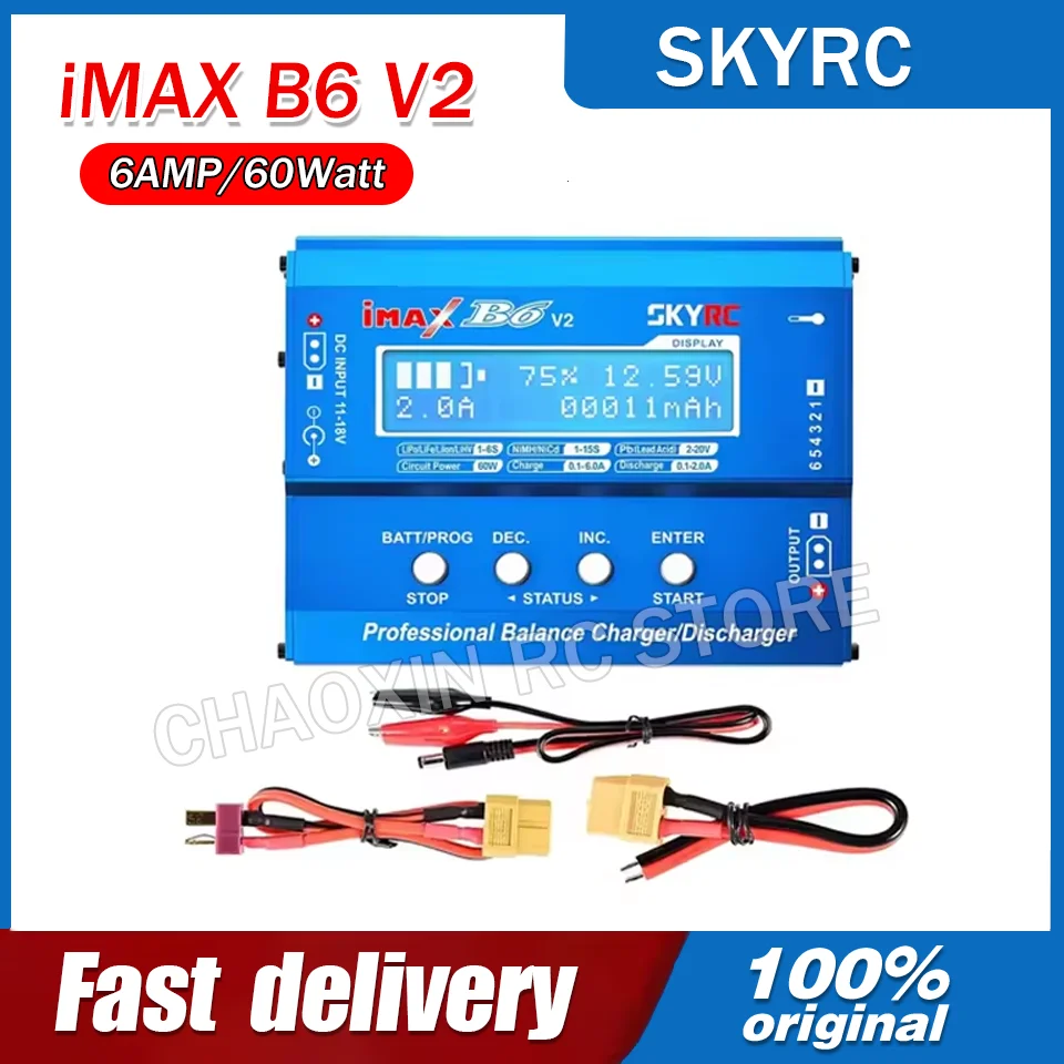 SKYRC IMAX B6 V2 6A 60W Balance Charger Discharger For NiMH NiCD LiHV NiCd Li-ion Battery Charger for DJI Mavic/Inspire Battery
SKYRC IMAX B6 V2 6A 60W Balance Charger Discharger For NiMH NiCD LiHV NiCd Li-ion Battery Charger for DJI Mavic/Inspire Battery