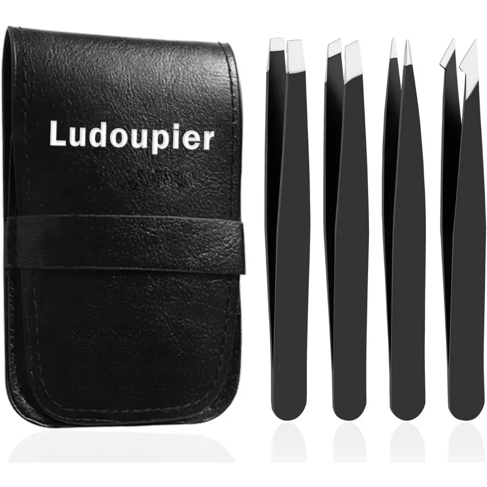 Professional Precision Tweezers Set with Travel Case 4+1 Pieces Stainless Steel Alloy Facial Eyebrows Ingrown Hair Removal Tool for Women and Men
Professional Precision Tweezers Set with Travel Case 4+1 Pieces Stainless Steel Alloy Facial Eyebrows Ingrown Hair Removal Tool for Women and Men