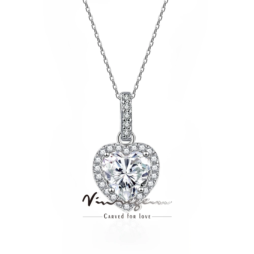 Vinregem Pass Test 3EX VVS1 D Heart Cut 1.2CT Real Moissanite Diamond Gemstone Pendant Necklace 925 Sterling Silver Fine Jewelry
Vinregem Pass Test 3EX VVS1 D Heart Cut 1.2CT Real Moissanite Diamond Gemstone Pendant Necklace 925 Sterling Silver Fine Jewelry