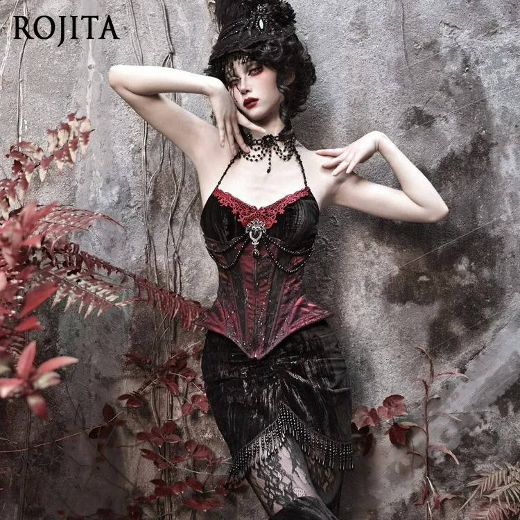 Gothic Heavy Industries Velvet Cobweb Fishbone Waist Suspender Autumn Women Vintage Heavy Velvet Beaded Waist Trainer Bustier
Gothic Heavy Industries Velvet Cobweb Fishbone Waist Suspender Autumn Women Vintage Heavy Velvet Beaded Waist Trainer Bustier