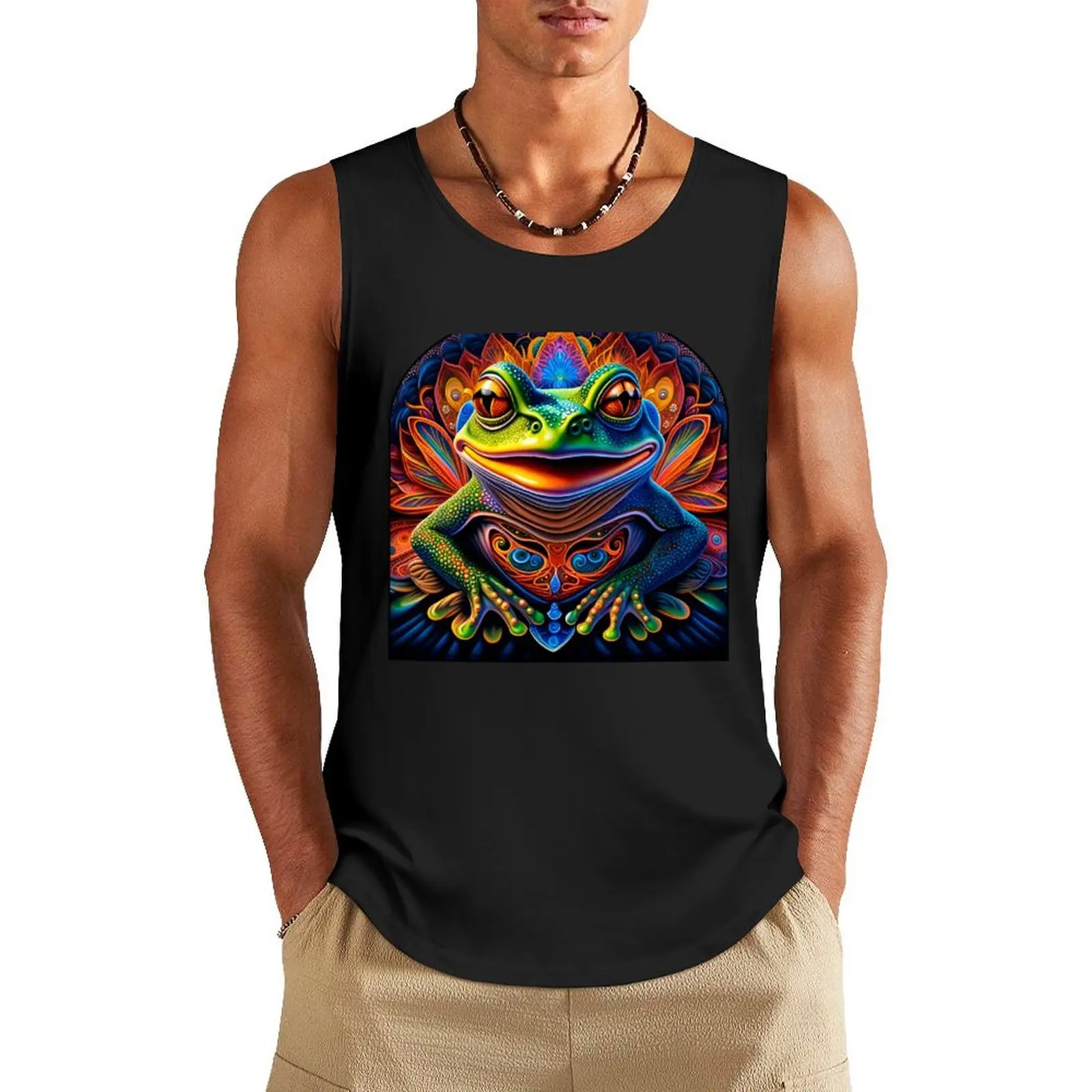 Froggy Animal Spirit (28) - Trippy Psychedelic Frog Tank Top Vests gym accessories man sleeveless jackets T-shirt Men's gym
Froggy Animal Spirit (28) - Trippy Psychedelic Frog Tank Top Vests gym accessories man sleeveless jackets T-shirt Men's gym