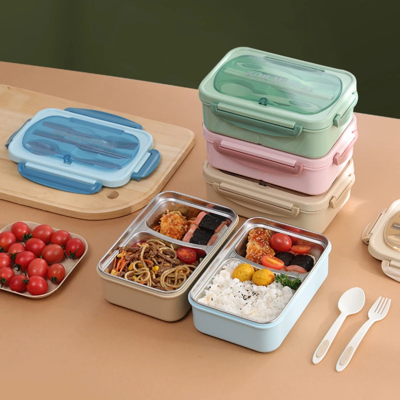 Stainless Steel Bento Lunchbox with Tableware Leakproof Microwavable Portable Grids Food Storage Containers Lunch Box for Kids
Stainless Steel Bento Lunchbox with Tableware Leakproof Microwavable Portable Grids Food Storage Containers Lunch Box for Kids
