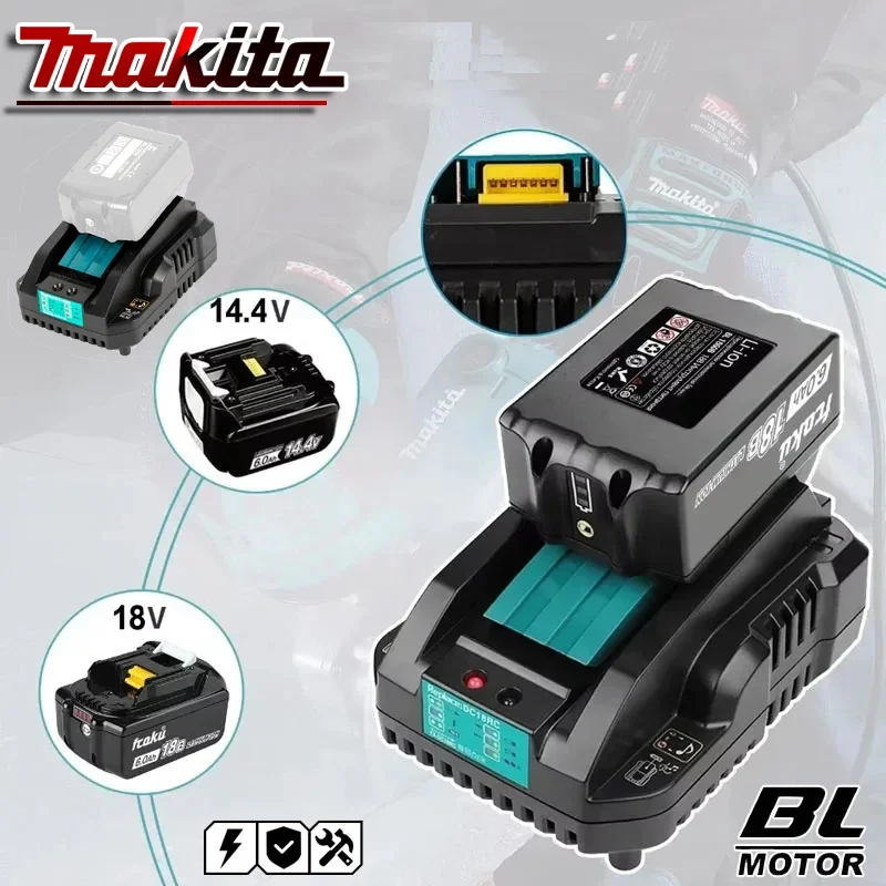 Зарядное устройство Makita DC18RC 18В для аккумуляторов Li-ion 3/4А, для инструментов Makita Bl1830 Bl1430 14.4В 18В, с вилкой EU/US
Зарядное устройство Makita DC18RC 18В для аккумуляторов Li-ion 3/4А, для инструментов Makita Bl1830 Bl1430 14.4В 18В, с вилкой EU/US